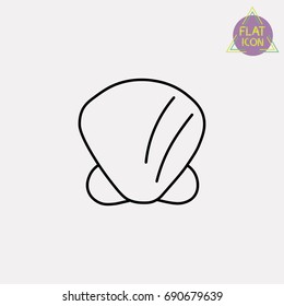 clam line icon