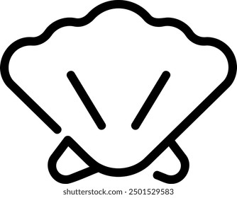 clam line icon illustration vector