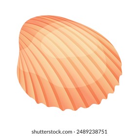 Clam seashell vector cartoon illustration isolated on white background