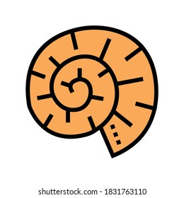 clam shell color icon vector. clam shell sign. isolated symbol illustration