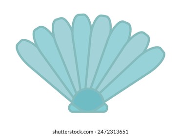 Clam shell on white background