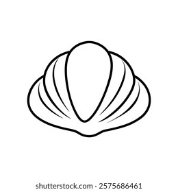 Clam Silhouette Vector Illustration Design