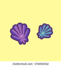 clam vector icon. summer icon concept