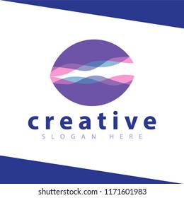Clam Wave Color Logo vector Template