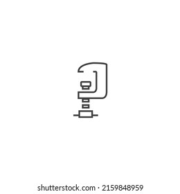 clamb thin line icon, editable stroke icon eps 10