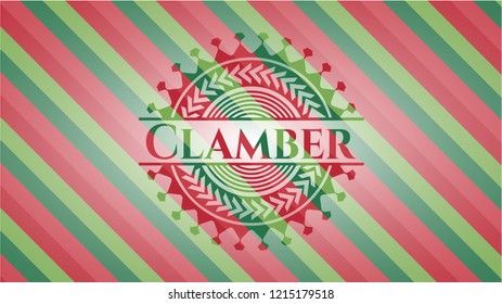 Clamber christmas style emblem.