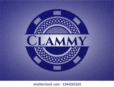 Clammy emblem with jean texture