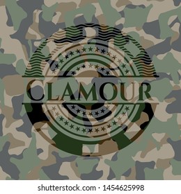 Clamour on camo pattern. Vector Illustration. Detailed.