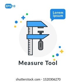Clamp Construction Tool Flat icon . Used For web, logo, mobile app, User Interface and Infographic