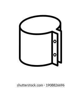 Clamp coupling clamp. Vector sign in a simple style isolated on a white background