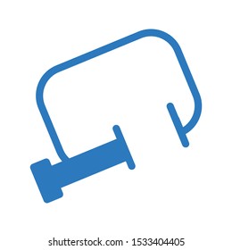 clamp glyph color vector icon