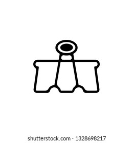 clamp gold clip icon, vector, eps10