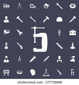 clamp icon. Construction icons universal set for web and mobile