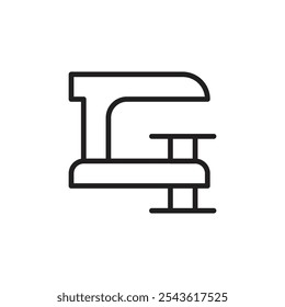 Icono de abrazadera Ilustración de línea plana