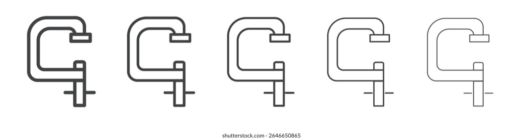 Clamp icon flat simple outline logo