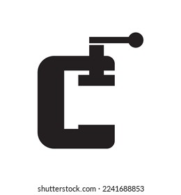 clamp icon on white background	