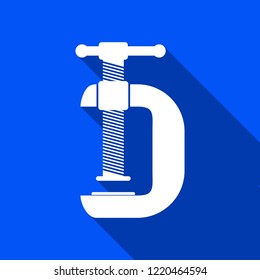Clamp icon with shadow , sign design