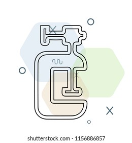 Clamp icon vector can be used as png, Clamp