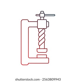 clamp icon with white background vector stock illustration