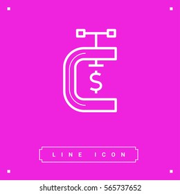 clamp isolated minimal icon. economy graph line vector icon for websites and mobile minimalistic flat design. 
