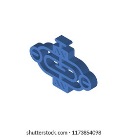 Clamp isometric left top view 3D icon