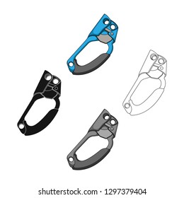Clamp jumar.Mountaineering single icon in cartoon style vector symbol stock illustration web.