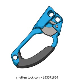 Clamp jumar.Mountaineering single icon in cartoon style vector symbol stock illustration web.