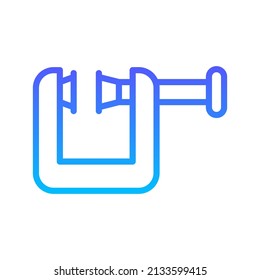 Clamp Line Gradient Icon Design