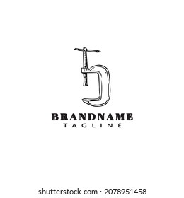 clamp logo cartoon design icon template black modern vector illustration