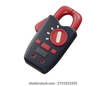 Icono de medidor de pinza Ilustración 3D Render