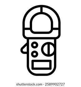 Clamp Meter Vector Line Icon Design For Personal And Commercial Use