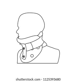 Clamp for the neck on the white background. Vector illustration