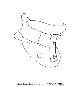 Clamp for the neck on the white background. Vector illustration