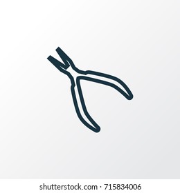 Clamp Outline Symbol. Premium Quality Isolated Round Pliers Element In Trendy Style.