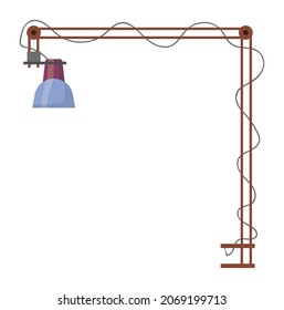 Clamp Table Lamp. Swing Arm Desk Light