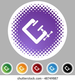 Clamp Tool button isolated on a background.