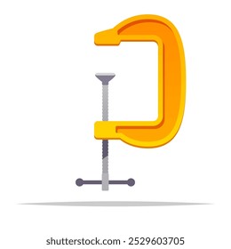 Clamp tool holder vector isolated illustration