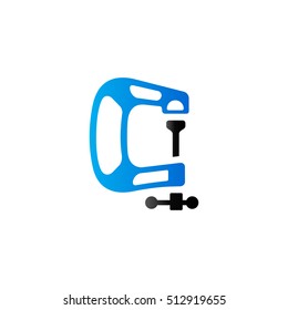 Clamp tool icon in duo tone color. Industrial mechanic automotive