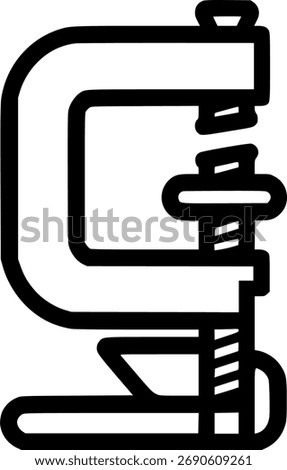 Clamp Tool Icon sign, symbol, vector, art