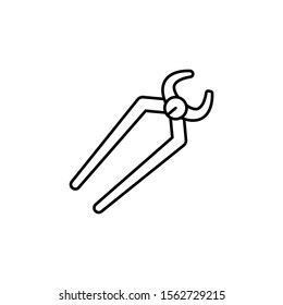 Clamp tool icon. Simple line, outline vector of construction tools icons for ui and ux, website or mobile application