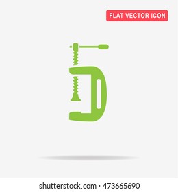 Clamp tool icon. Vector concept illustration for design.