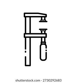 Clamp tool -  line vector icon