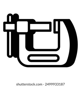 Clamp Tools Icon Vector With Shadow Style