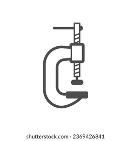 Clamp, vector construction and repair tool icon
