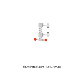 Clamp vector flat icon. Isolated Table Vice, compression equipment emoji illustration 