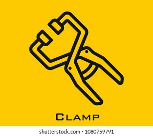 Clamp vector icon