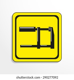 Clamp. Vector icon.