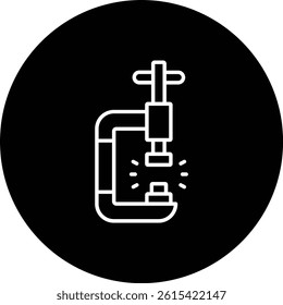 Clamp vector icon. Can be used for printing, mobile and web applications.