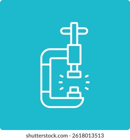 Clamp vector icon. Can be used for printing, mobile and web applications.