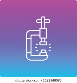 Clamp vector icon. Can be used for printing, mobile and web applications.